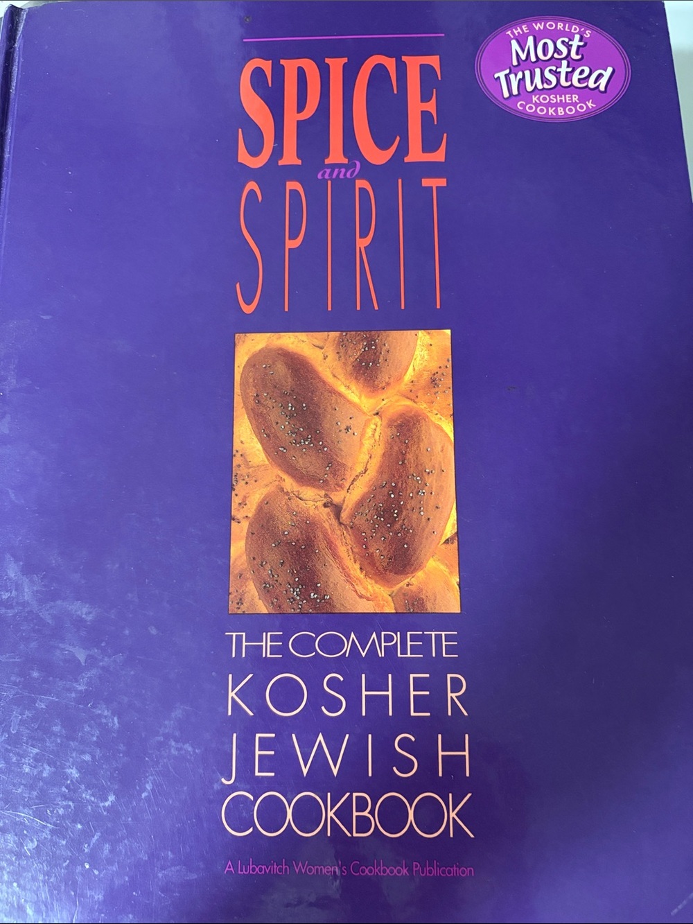 Spice and Spirit Kosher Jewish Cookbook - Purple Cover with Orange Text
